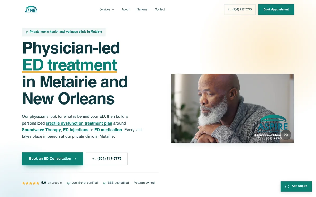 Aspire client website