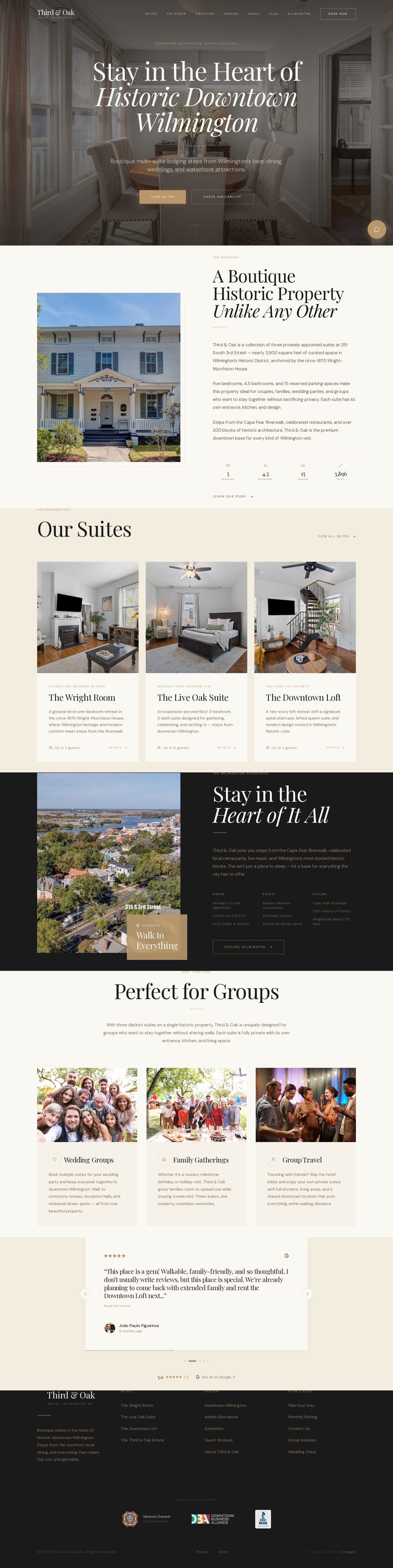 Third & Oak booking site