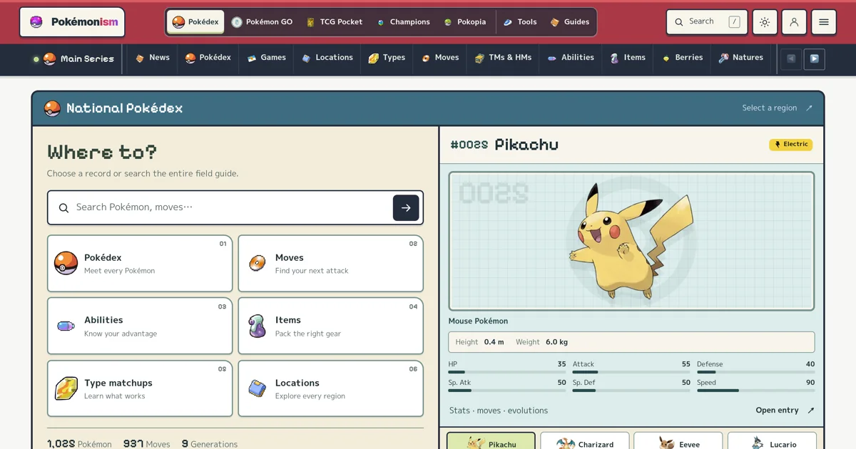 Pokemonism website