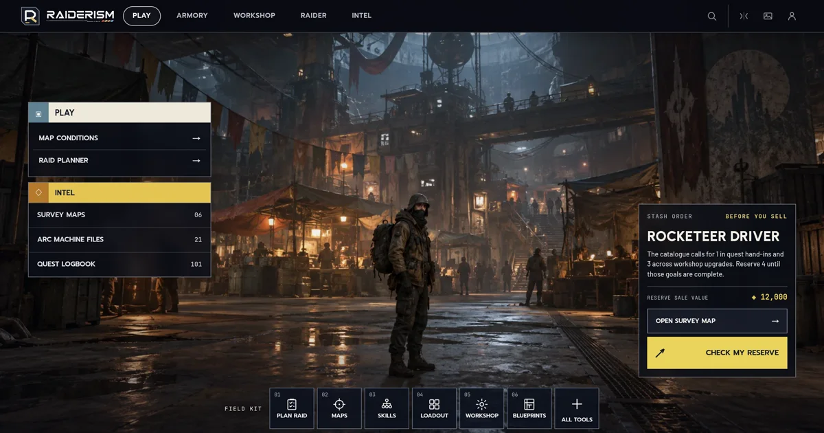 Raiderism ARC Raiders reference website